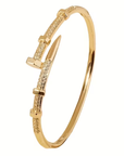 Adjustable Open Spark Gold Bracelet