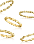Gold Stackable Rings Set