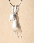 925 Sterling Silver Playful Kitty Necklace