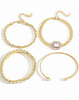Domitia Calvina Bracelet Set | White Gold